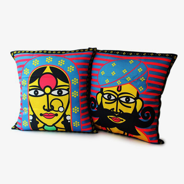 Rajasthani Couple Cushion Covers Mad(e) in India StoryLTD
