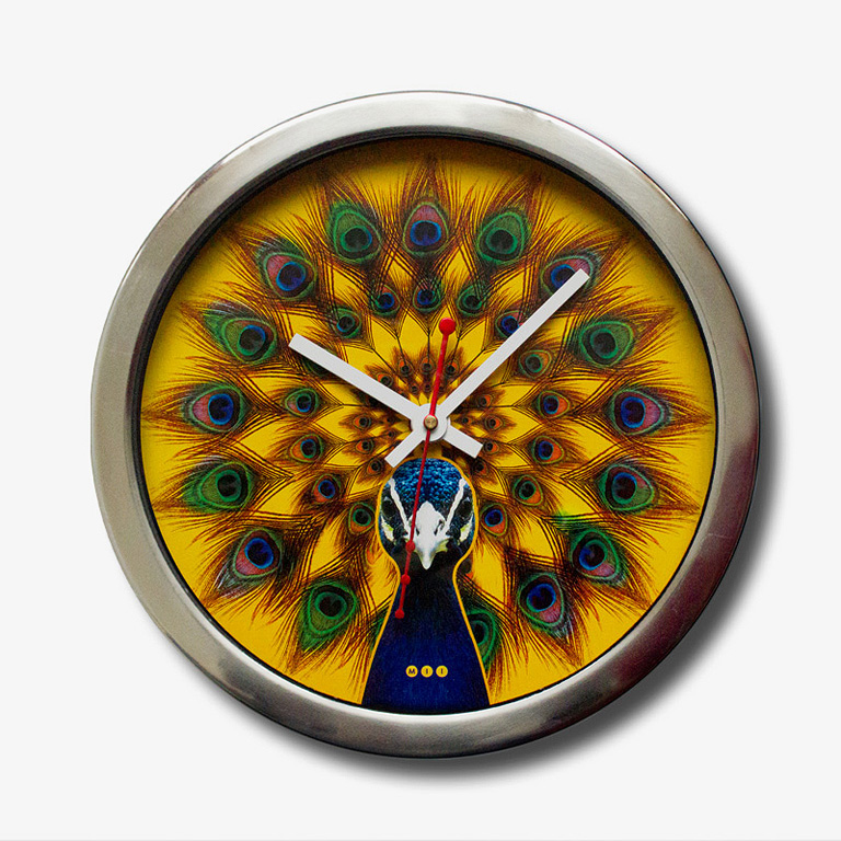 Peacock Wall Clock Mad(e) in India StoryLTD