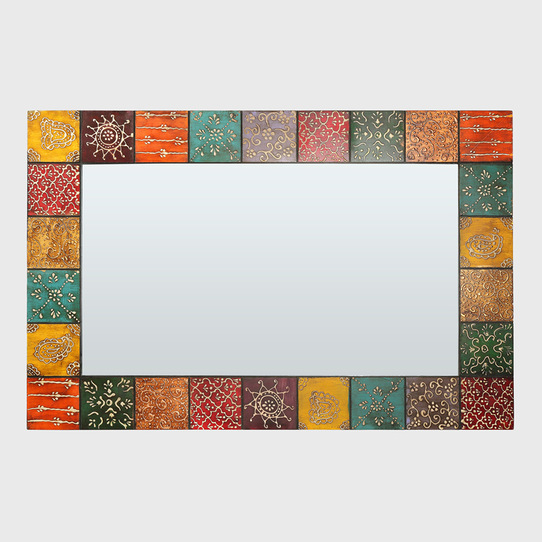 Coloured Blocks Mirror Frame Pondicherry StoryLTD